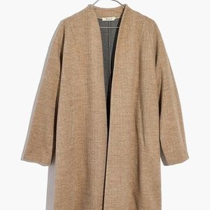 Madewell Herringbone Coat | Size Small | Tan